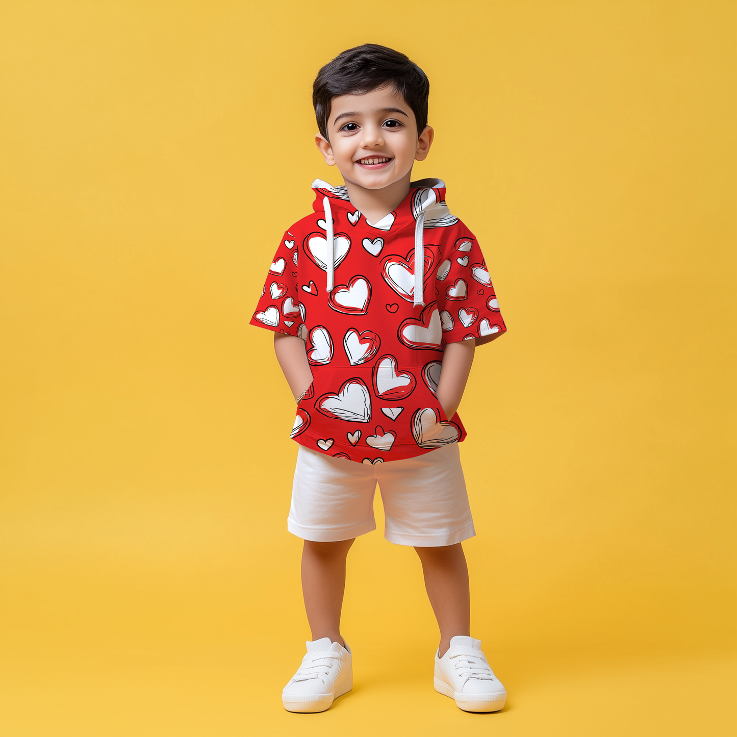 Love Hoodie & Shorts Kids Co-ord Set