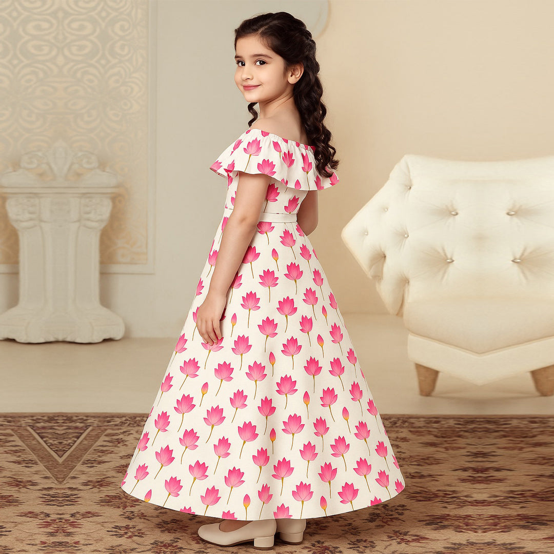 Pink Lotus Dream Cotton Silk Lehenga Set
