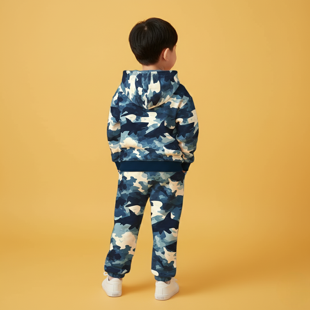 Blue Shark Hoodie & Jogger Set