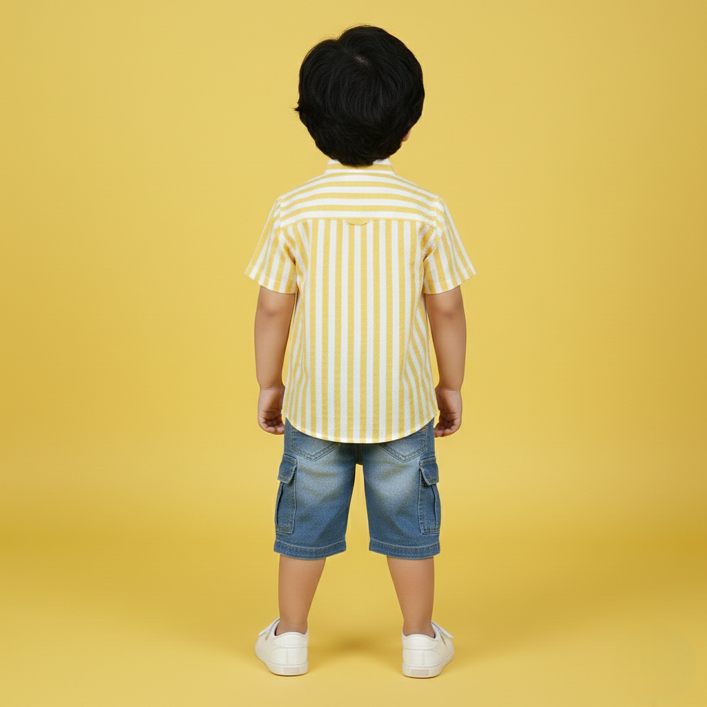 Yellow Stripe Kids Shirt