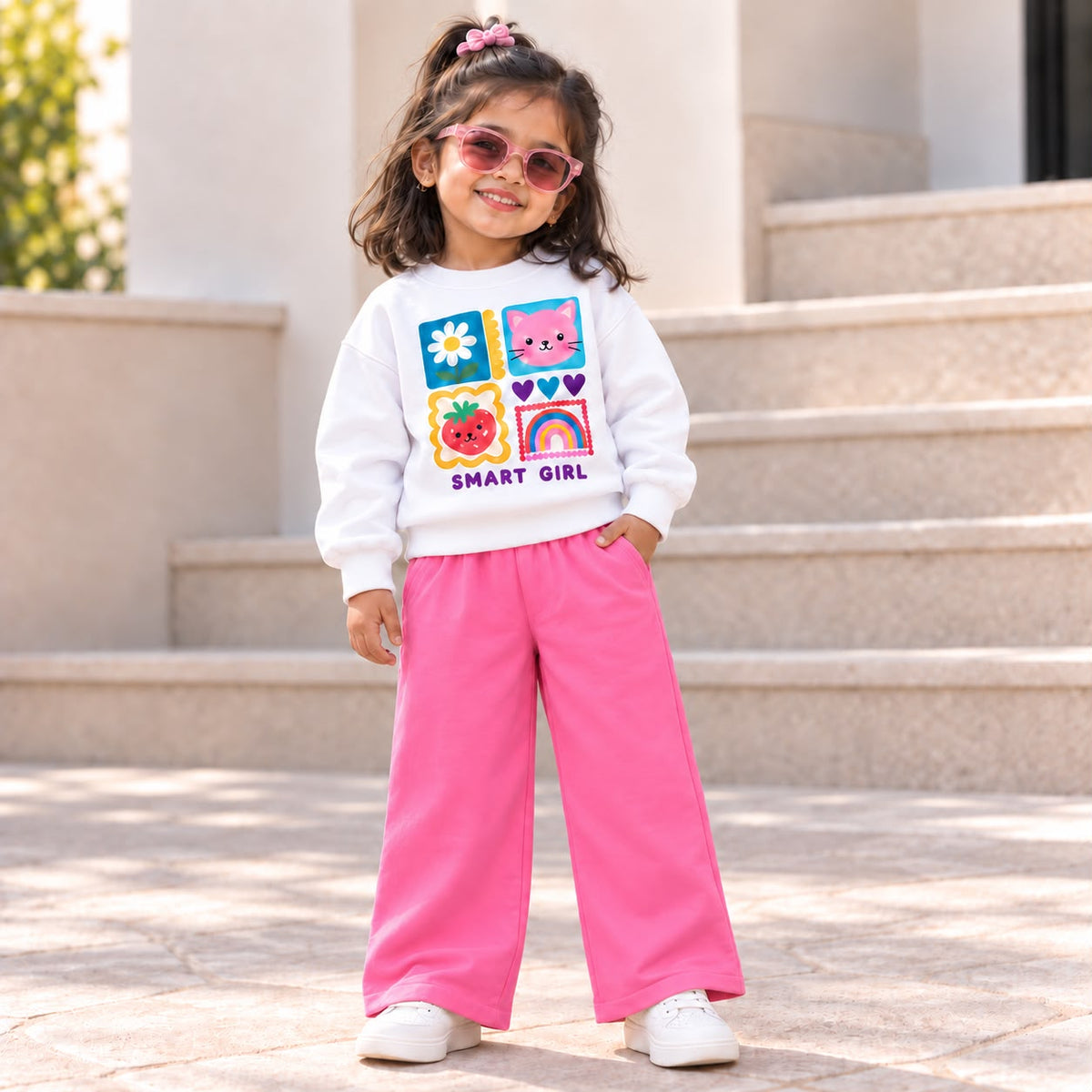 Rainbow Bloom Smart Girl Co-Ord Set πΈπ