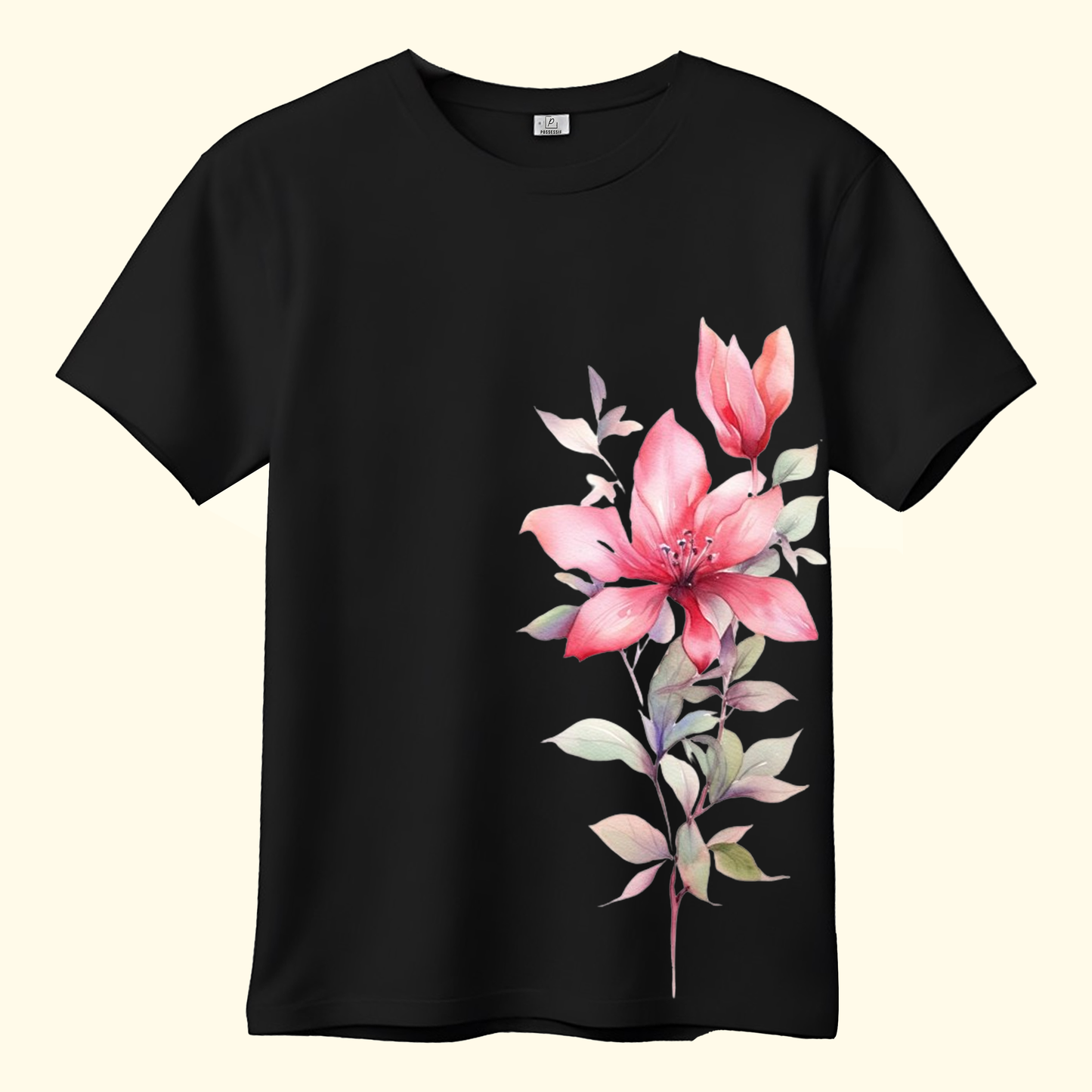 Black Blossom T-shirt & Shorts Kids Co-ord Set