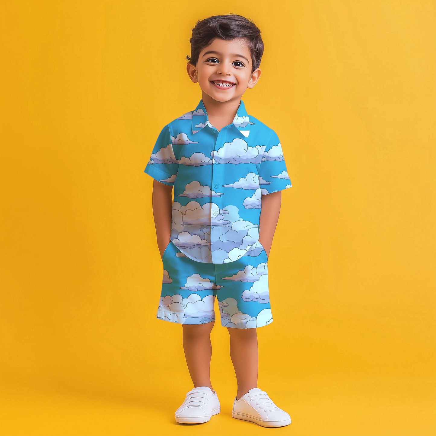 Dreamy Cloud Shirt & Shorts Kids Co-ord Set
