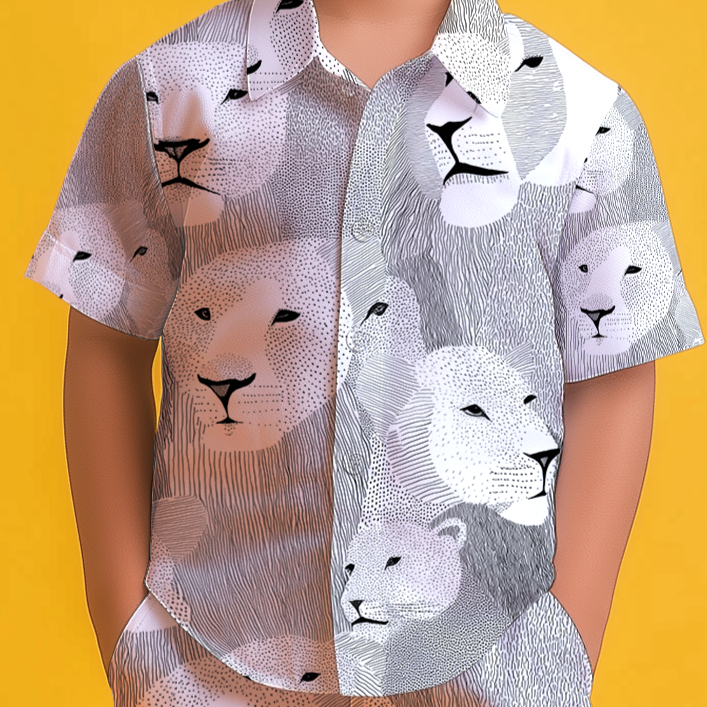 Royal King Shirt & Shorts Kids Co-ord Set