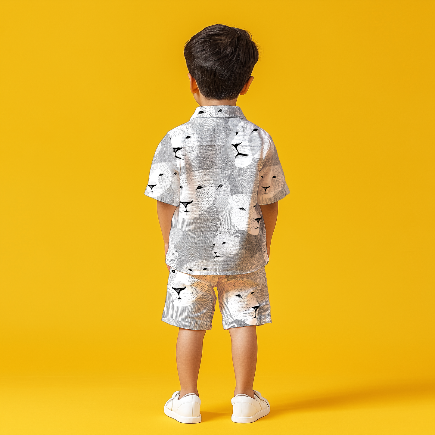 Royal King Shirt & Shorts Kids Co-ord Set