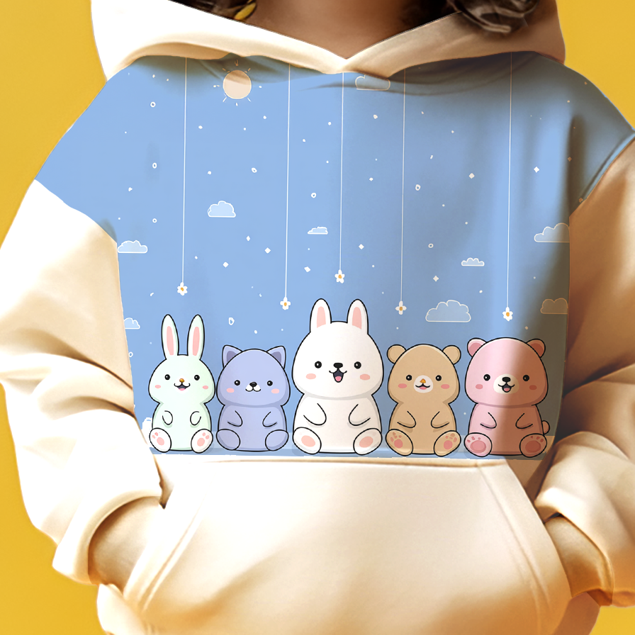 Cream Cloudland Hoodie & Jogger Set