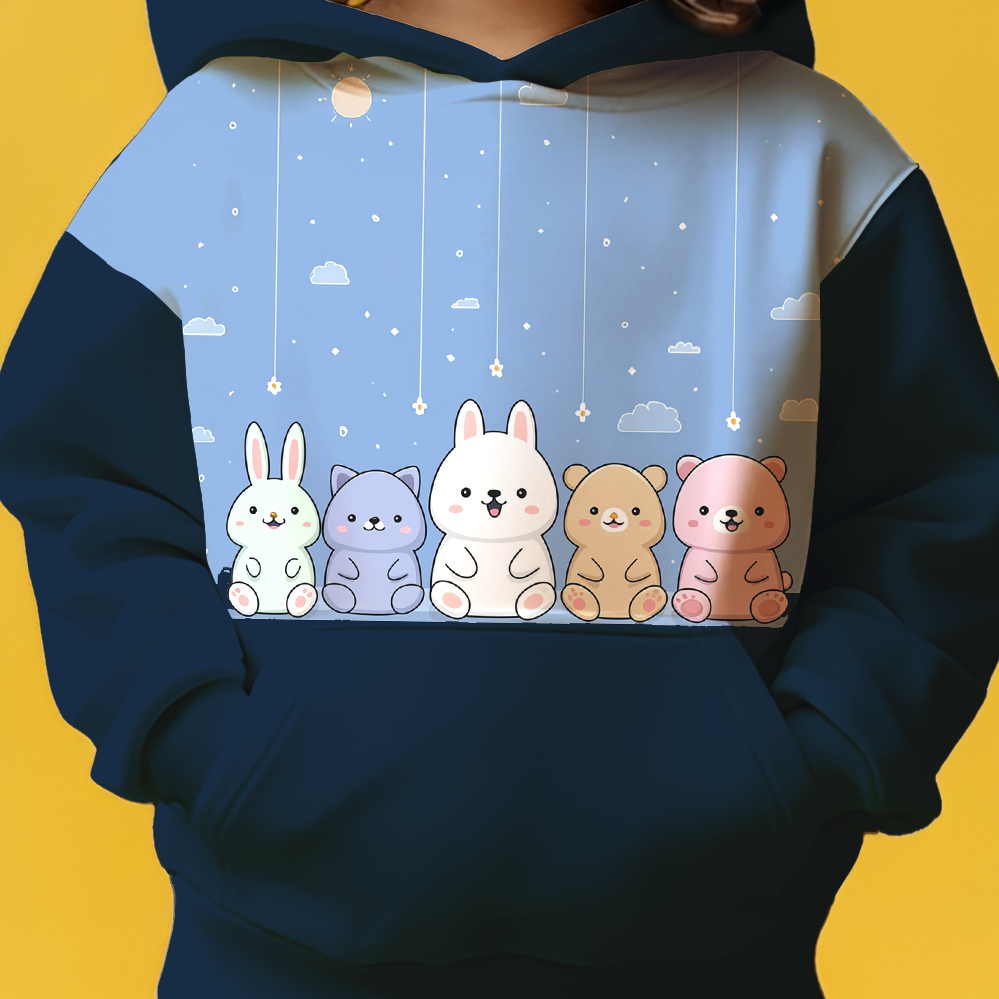 Blue Cloudland Hoodie & Jogger Set