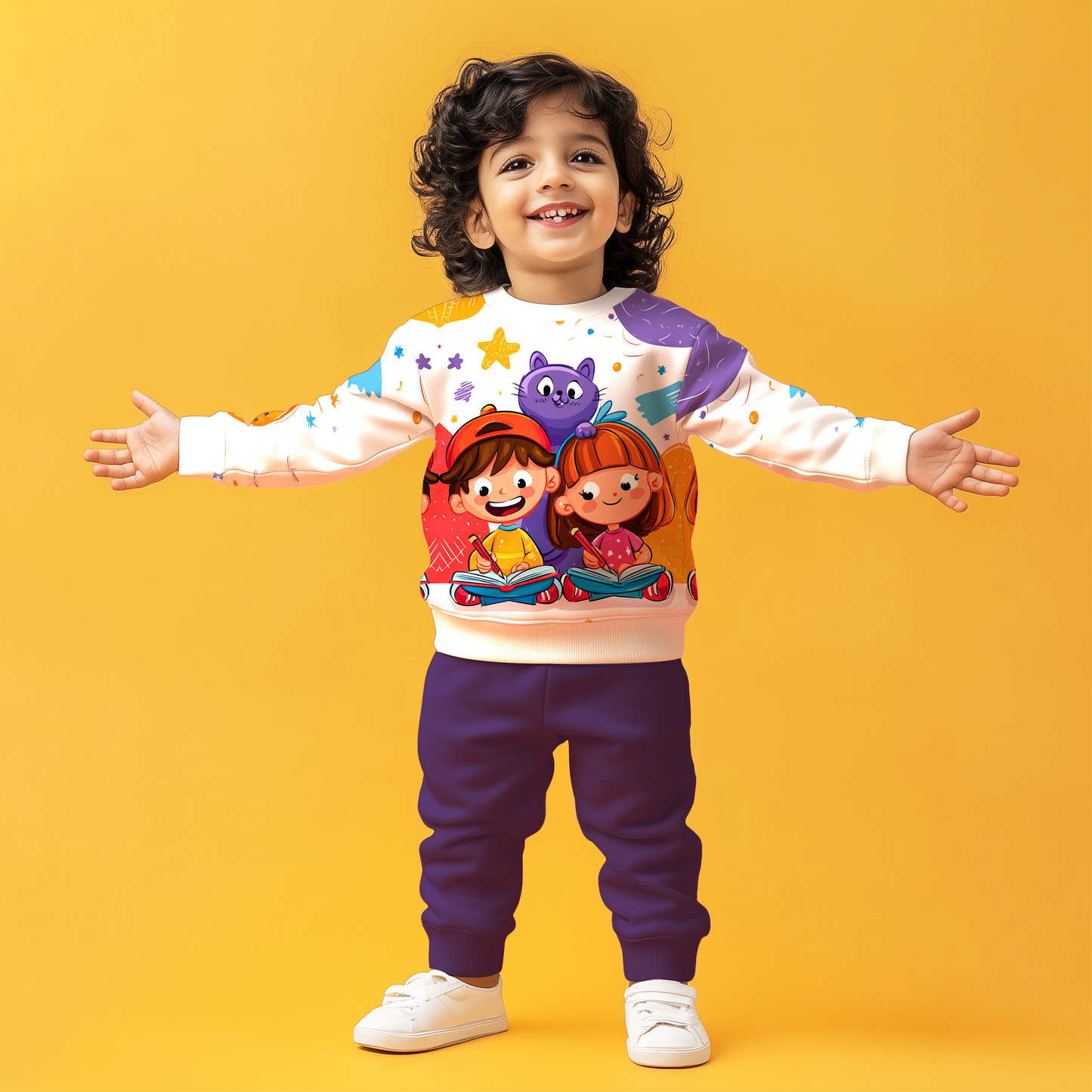 The Doodle Day Sweatshirts Co-ords Set