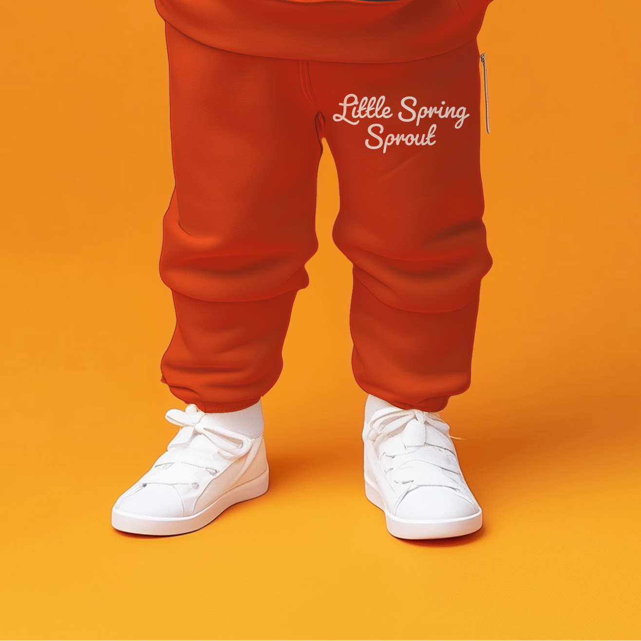 Orange Bunny Egg Sweatshirts Co-ords Set