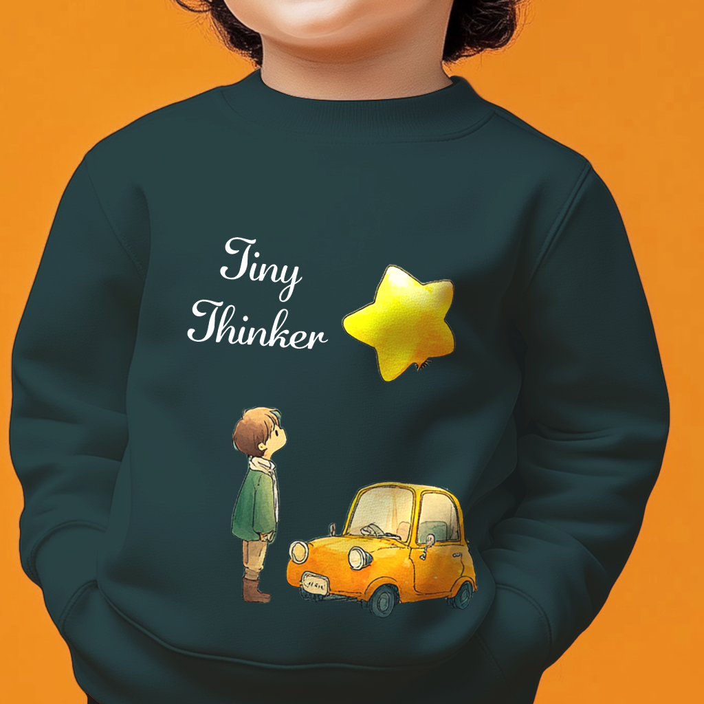 Green Born Curious Kids Sweatshirt
