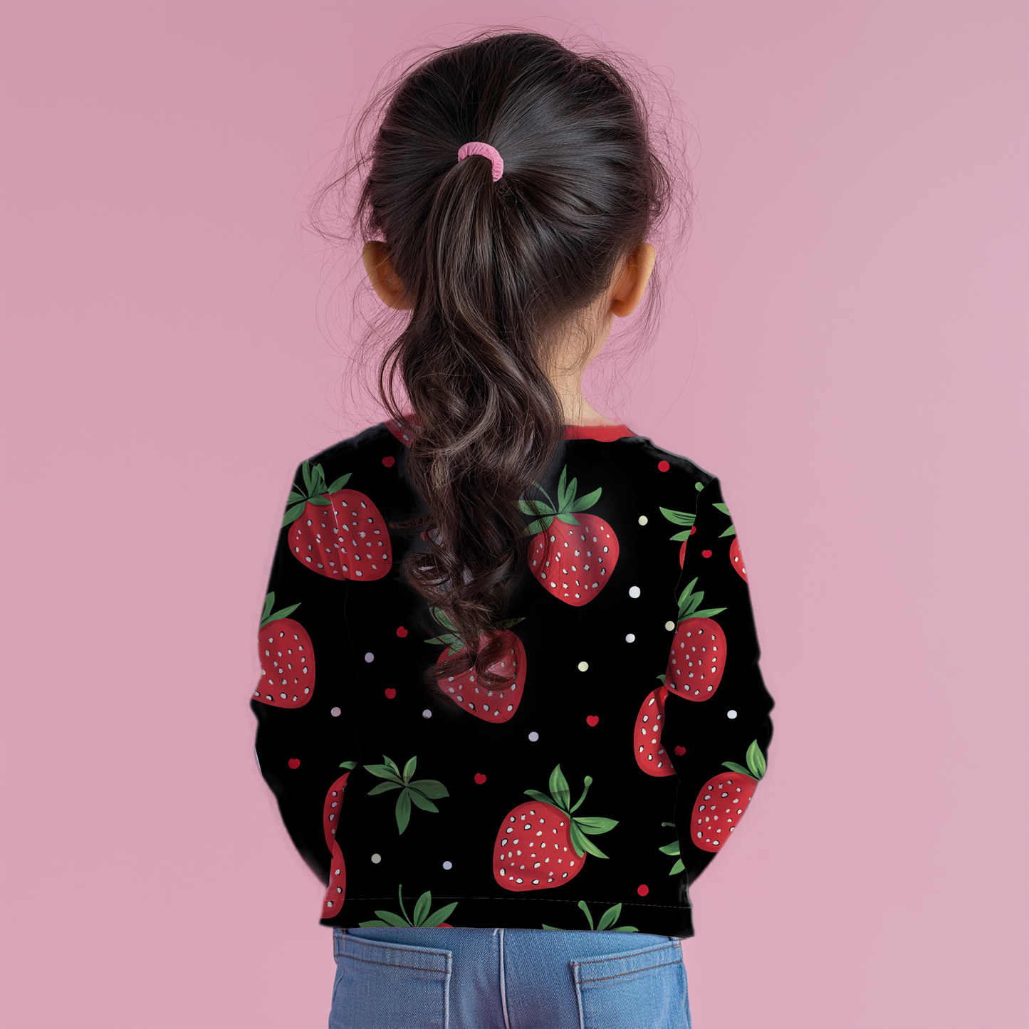 Black Strawberry Kids T-shirt