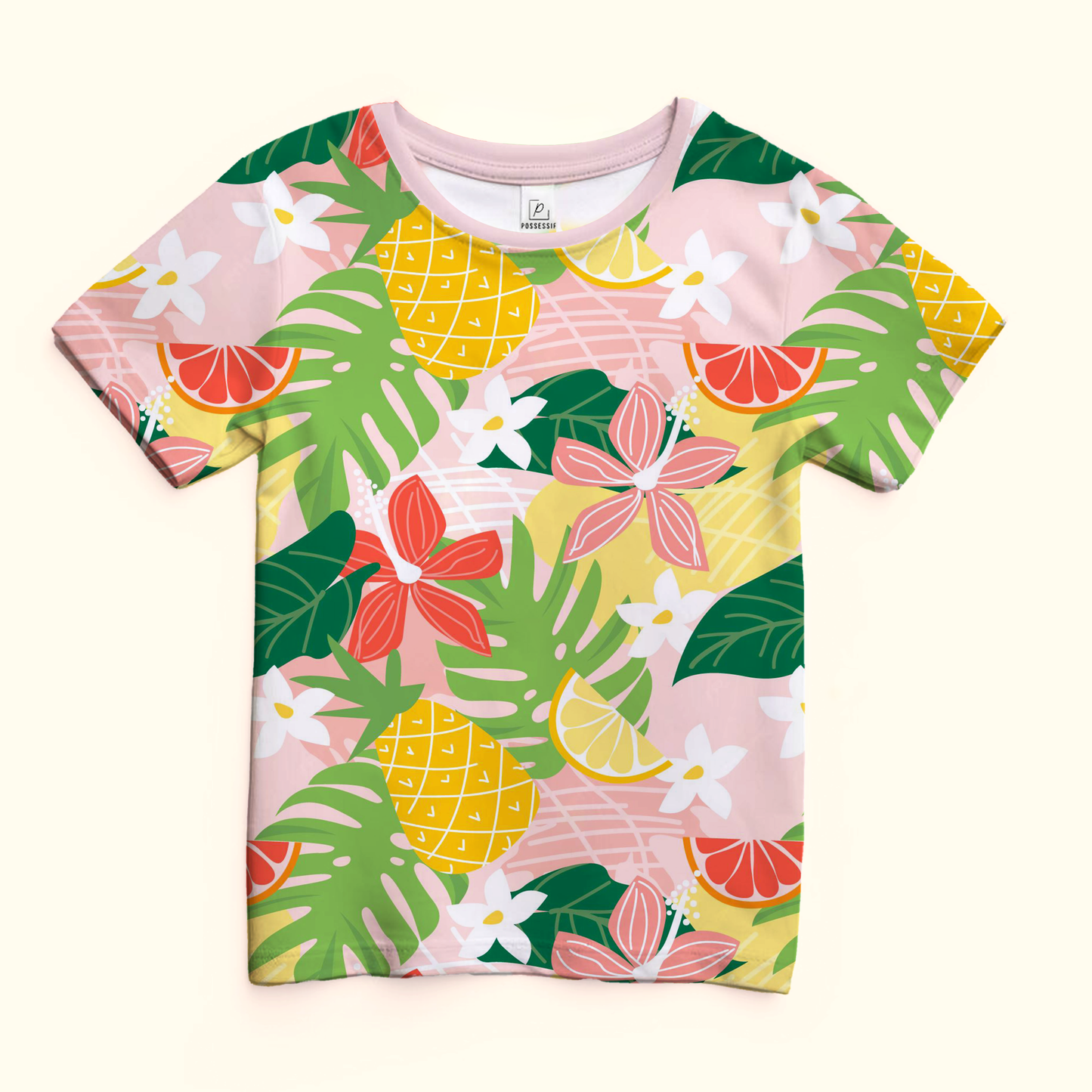 Fruit & Leaf T-shirt & Shorts Kids Co-ord Set