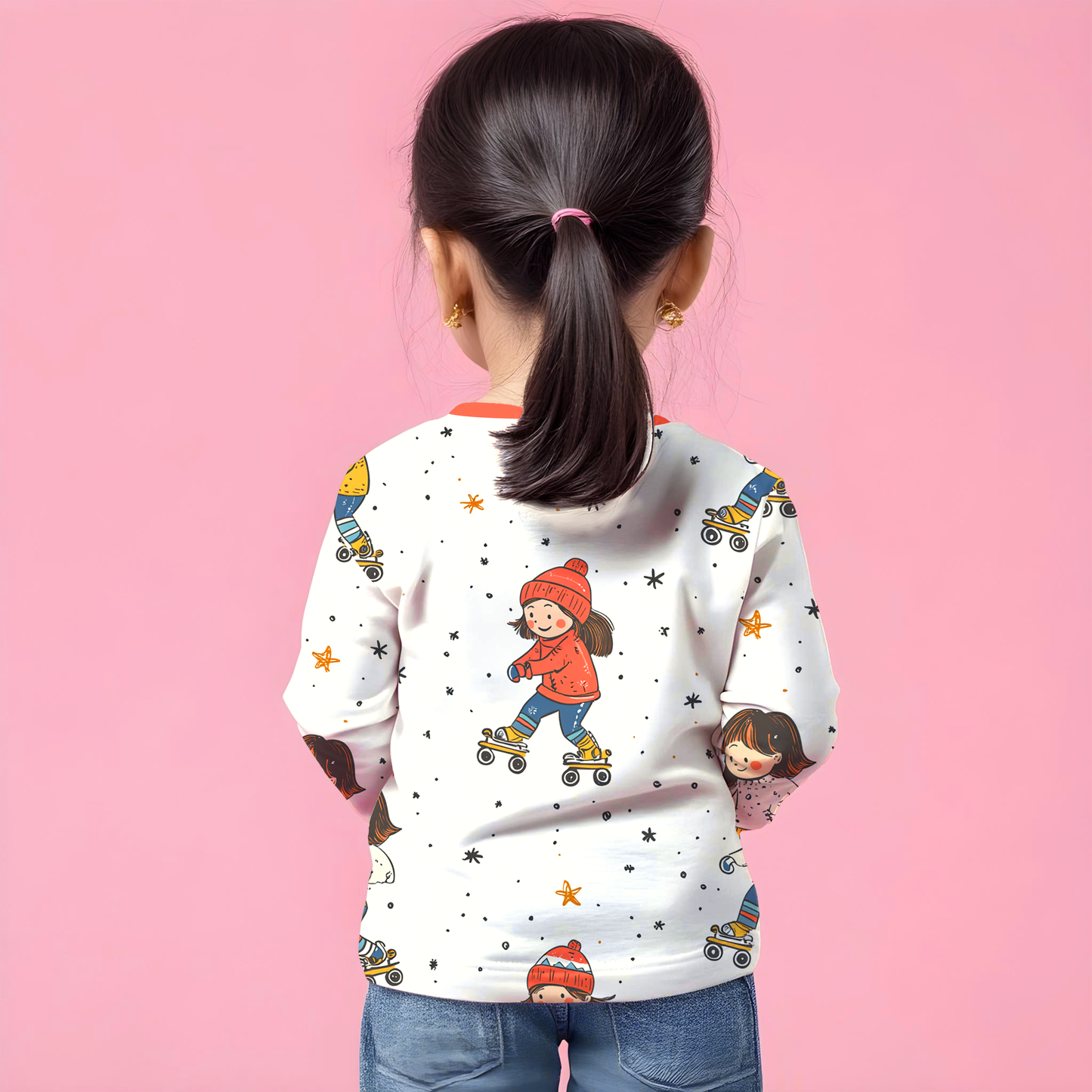 Christmas Skates Full Sleeve Kids T-shirt