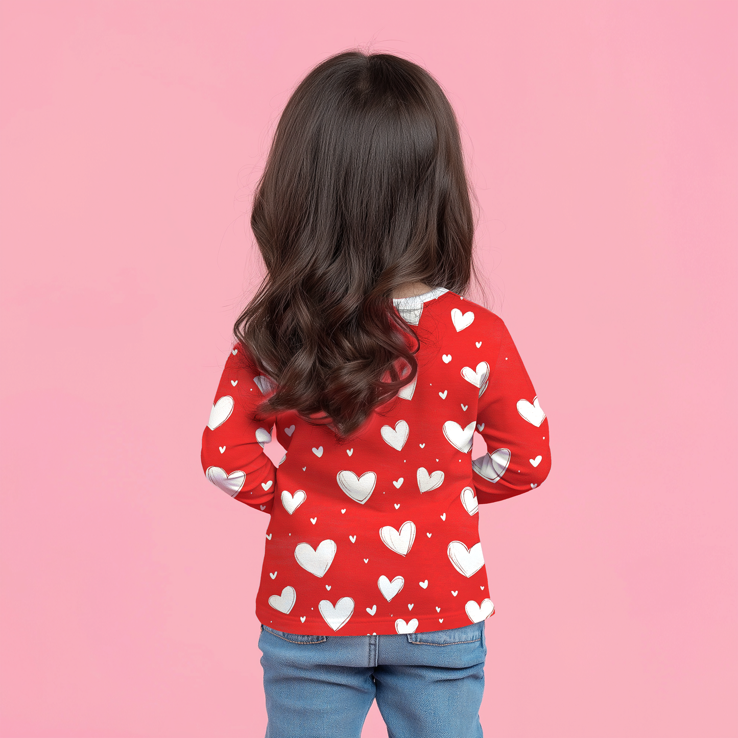 Heart Full Sleeve Kids T-shirt