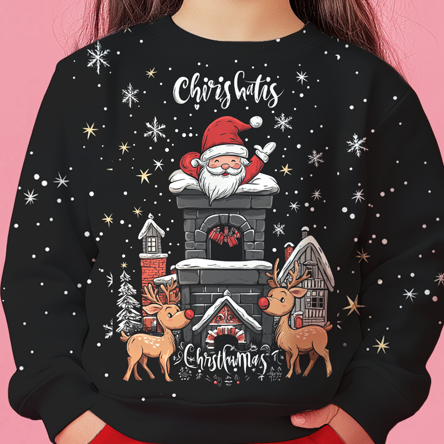 Jingle Black & Red Sweatshirt Co-ords Set