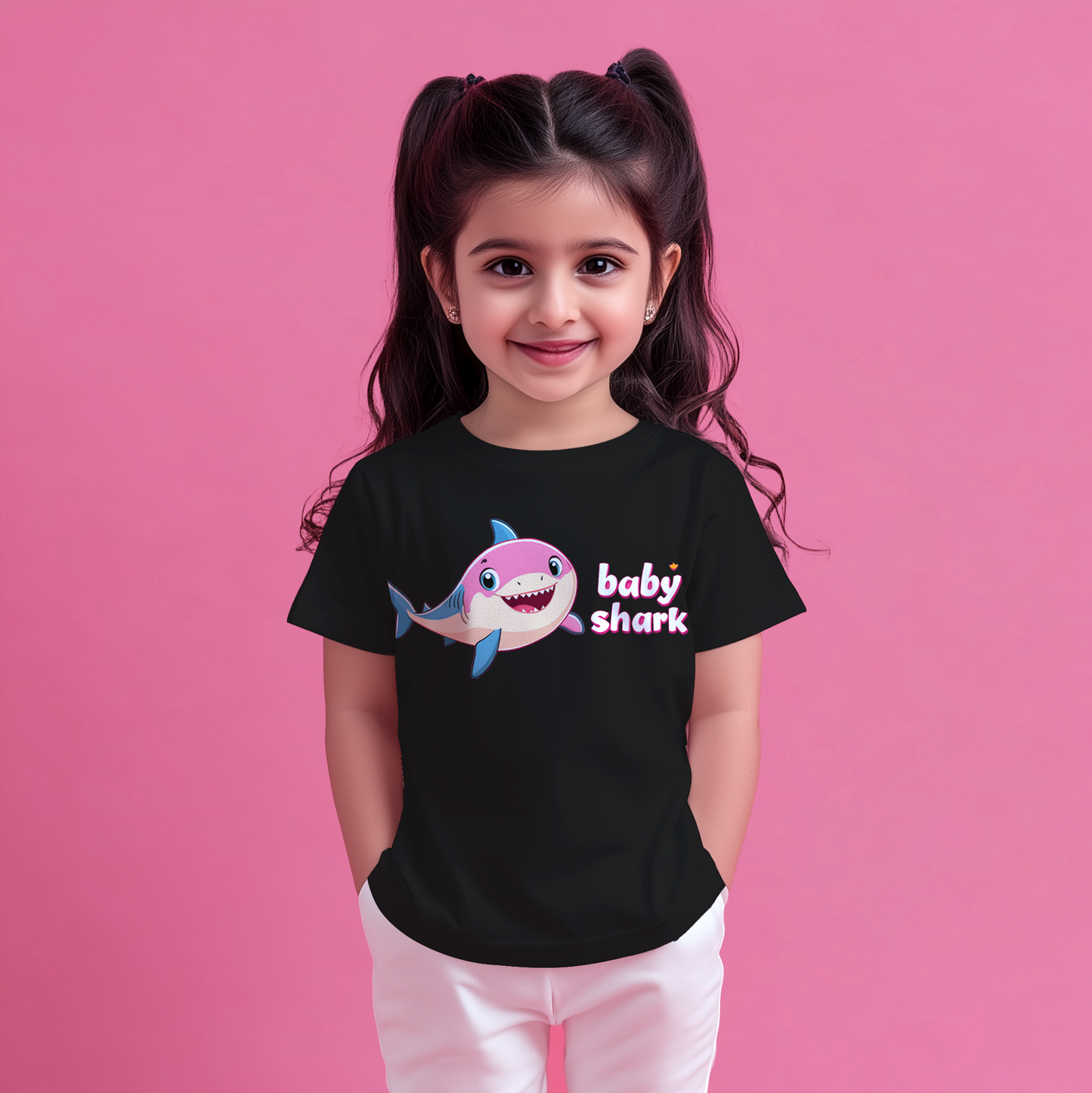 Baby shark Black Kids T-shirt