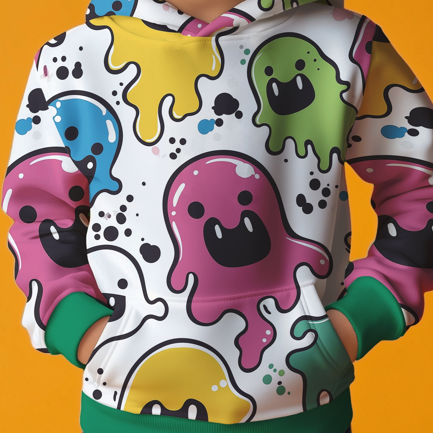 Colorful Ghosts Kids Hoodie