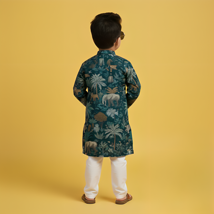 Deep Forest Kurta Pajama Set