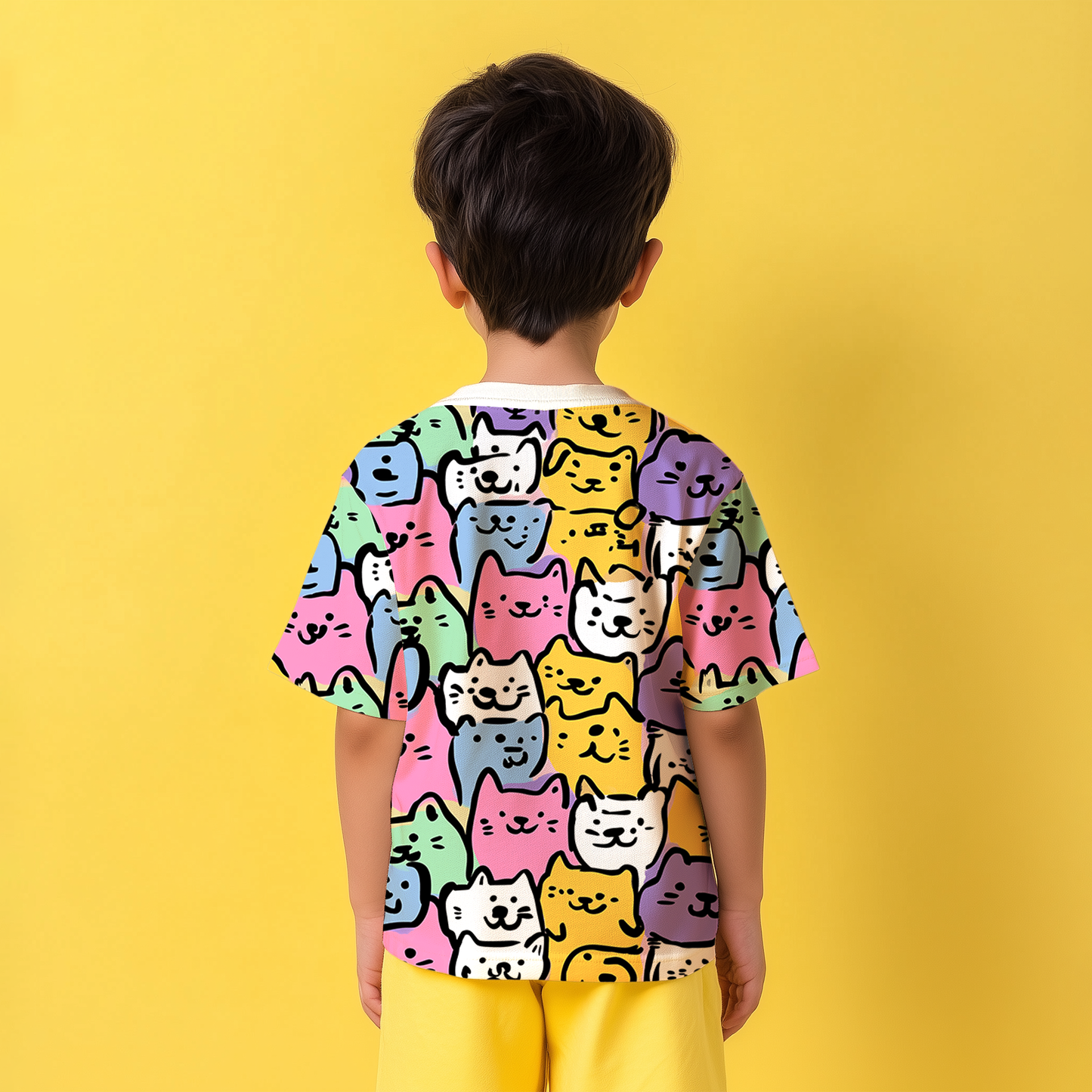 Meow Down shoulder T-Shirt