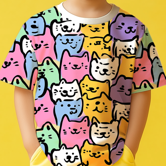 Meow Down shoulder T-Shirt