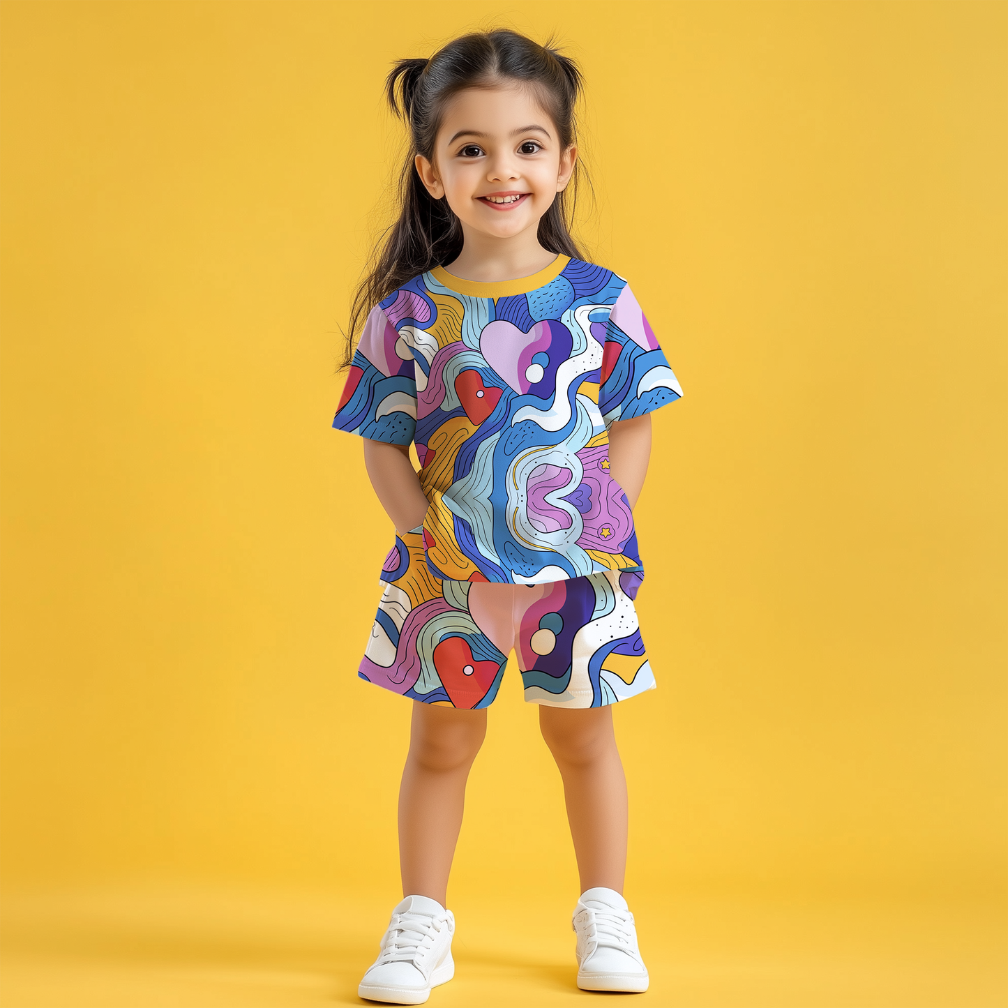 Kids Vibes T-shirt & Shorts Kids Co-ord Set