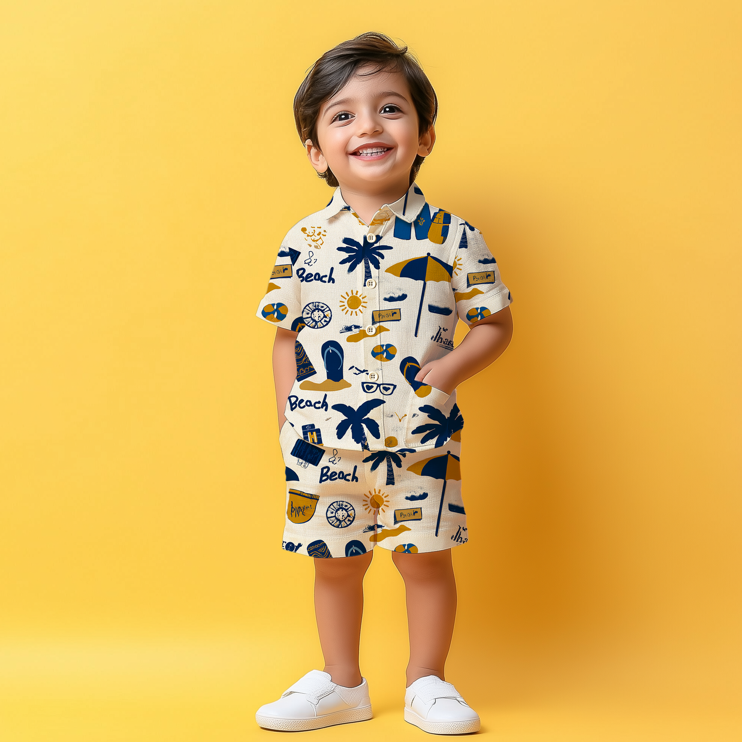 Seaside Shirt & Shorts Kids Co-ord Set