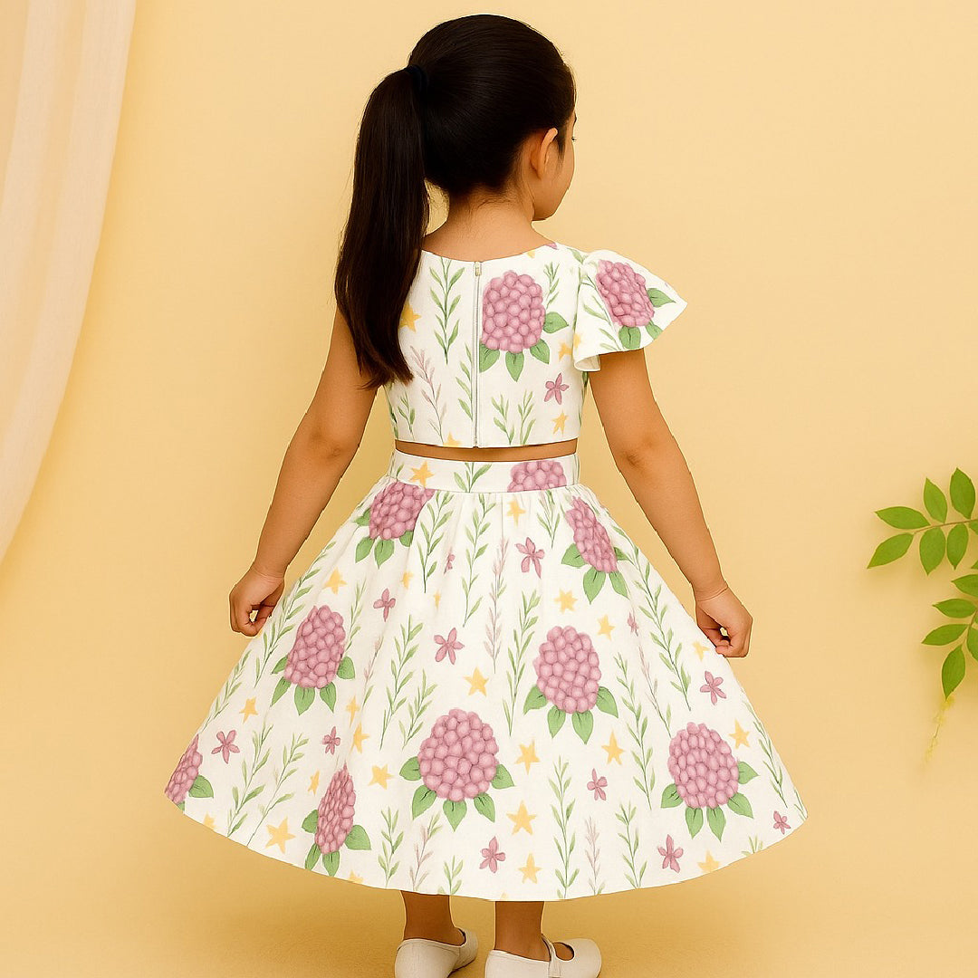 Dreamy Floral Cotton Silk Lehenga Set