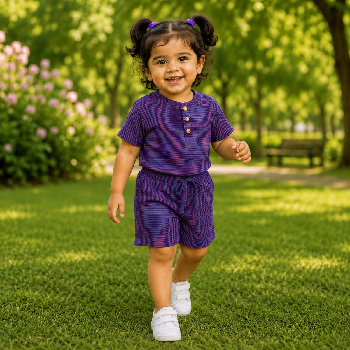 Kids Ribbed t-shirt & Shorts kids co-ord set