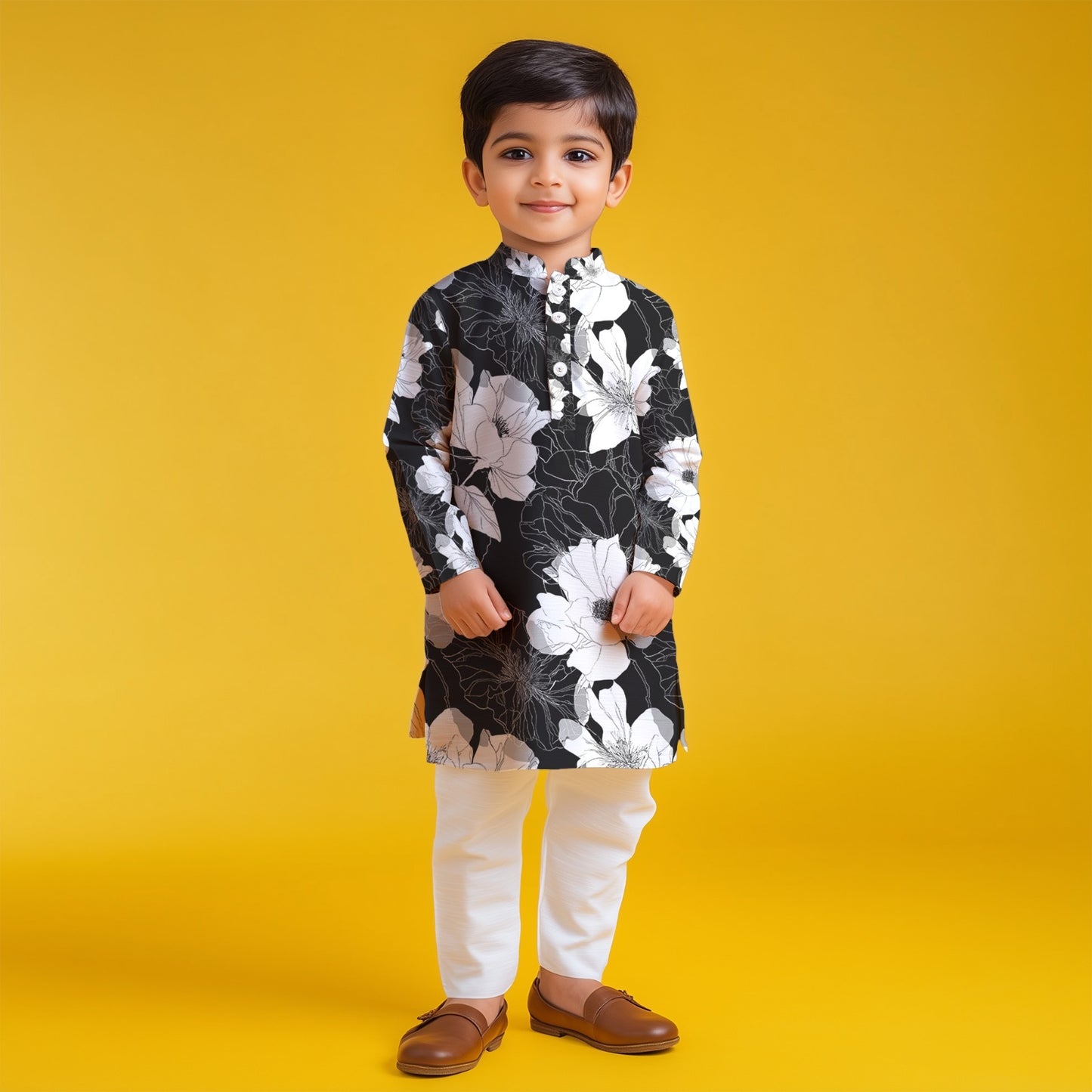Classic Floral Kurta Set