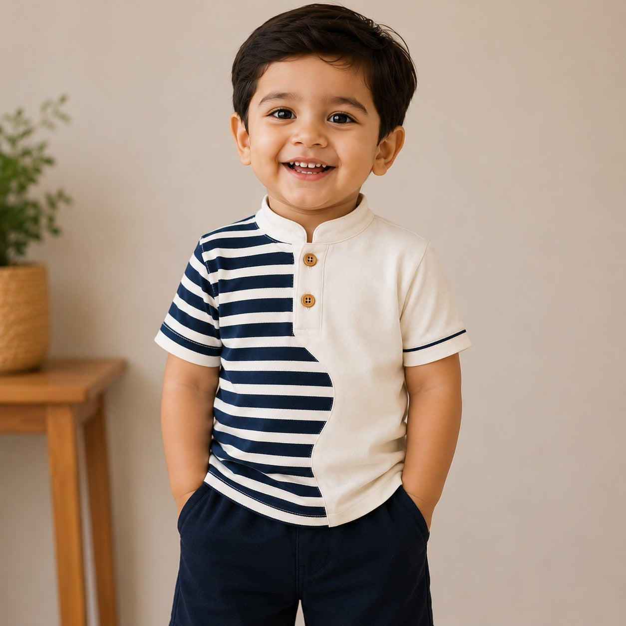 Two-Tone Mariner T-Shirt & Shorts Co-ord