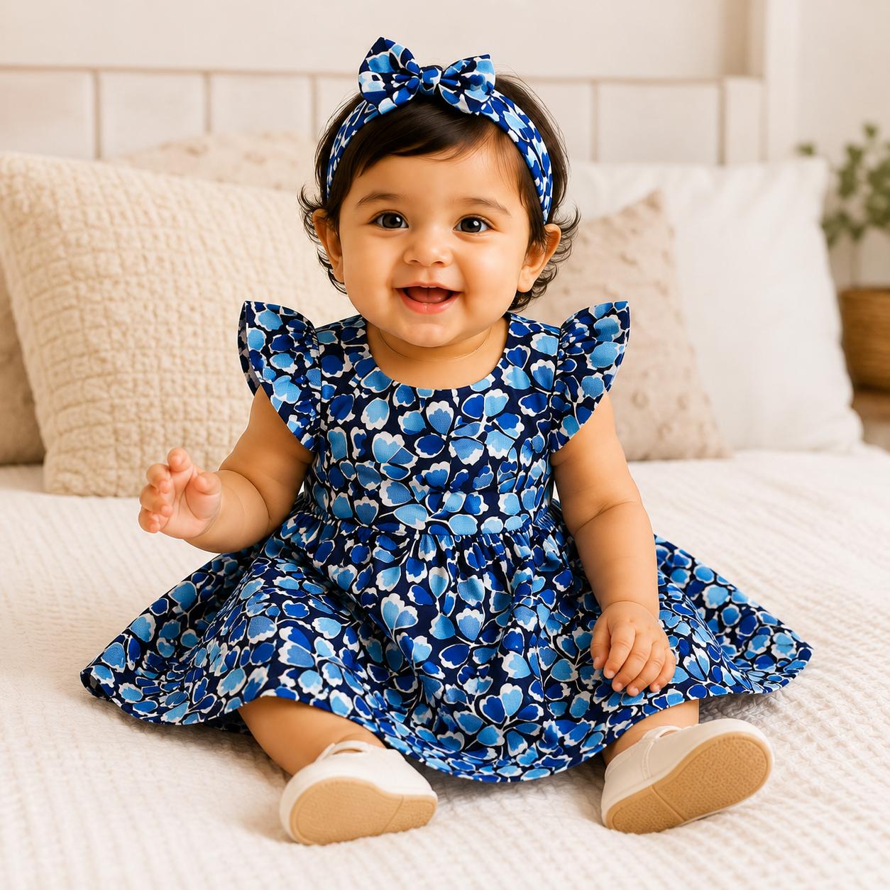 Indigo Petal Frock