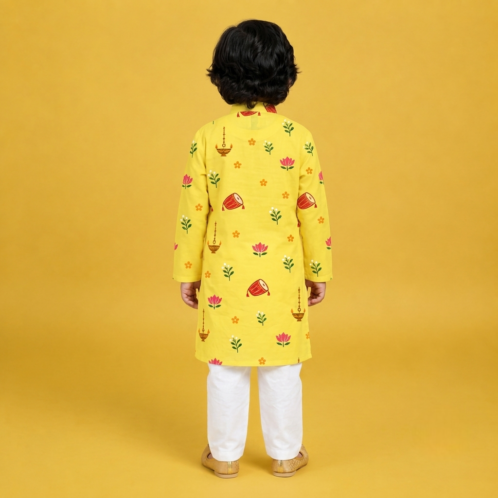 Utsav Lotus & Diya Kurta Set