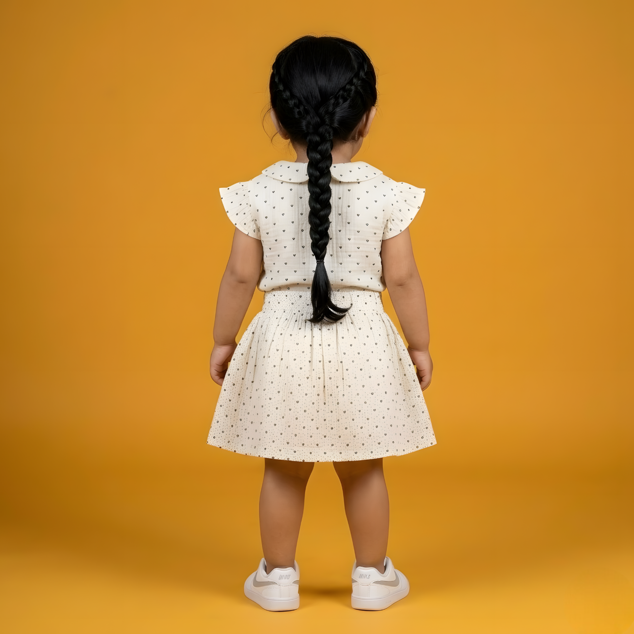 Dotted Heart Doll Skirt Set