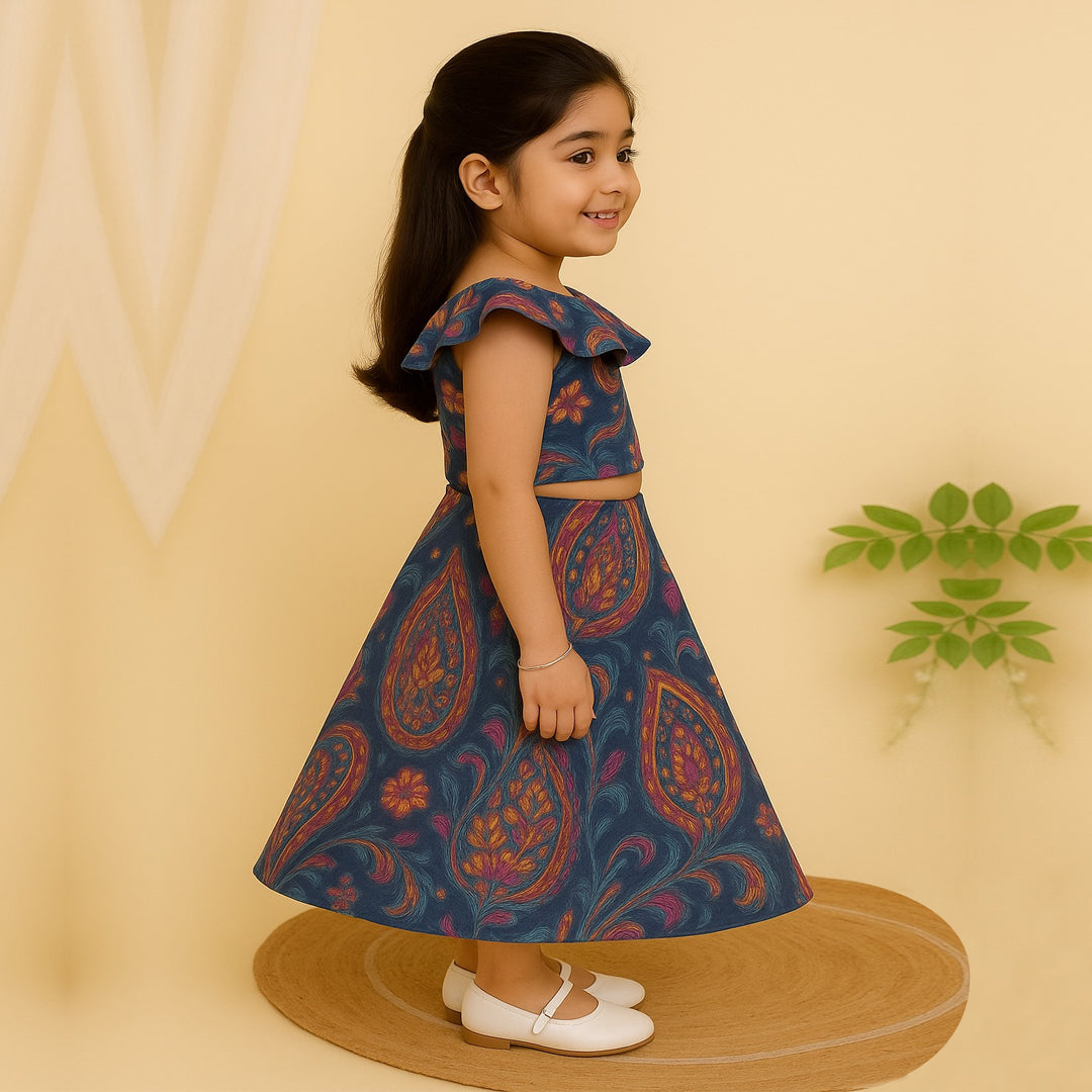 Paisley Silk Cotton Lehenga Set