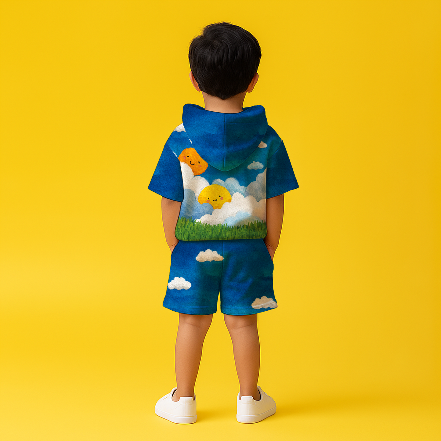 Dreamy Peaks Hoodie & Shorts Kids Co-ord Set