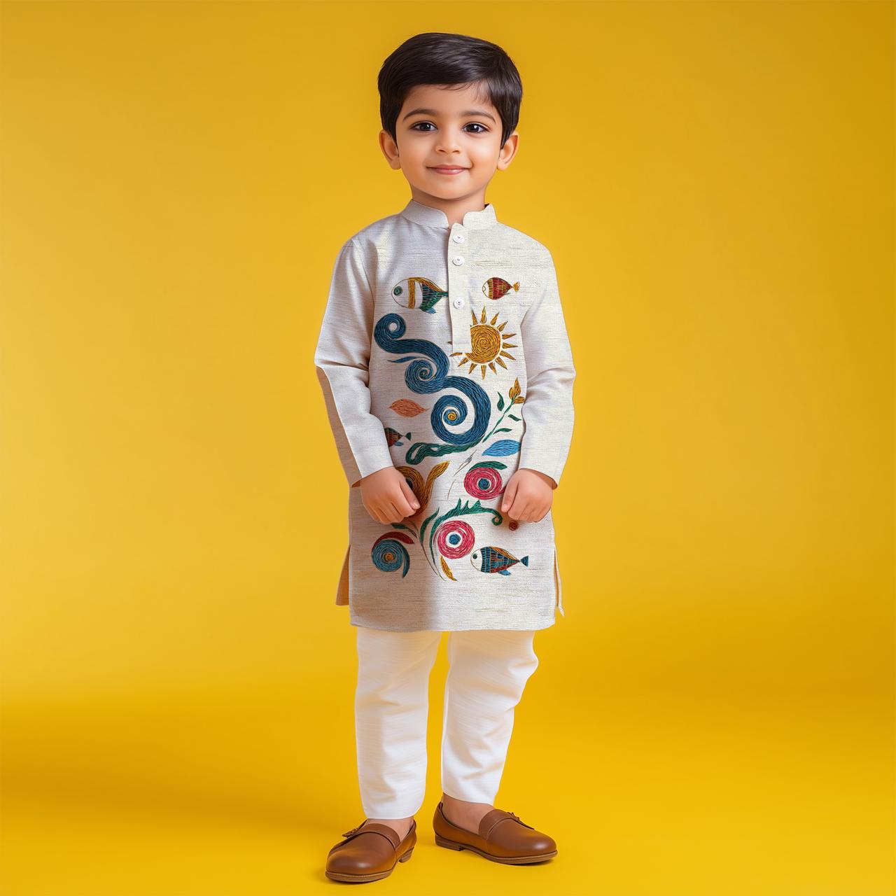 Playful Marine Kurta Set