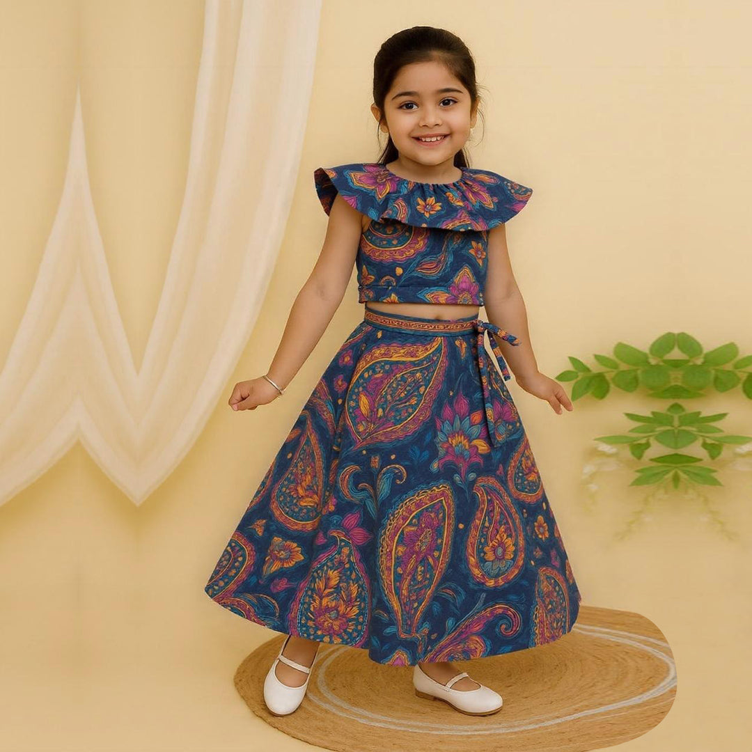 Paisley Silk Cotton Lehenga Set