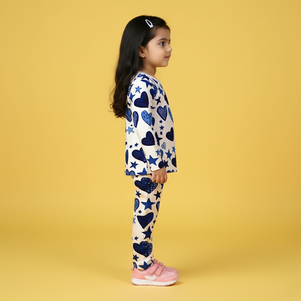 Blueberry Hearts T-shirt & Jogger Co-ord Set