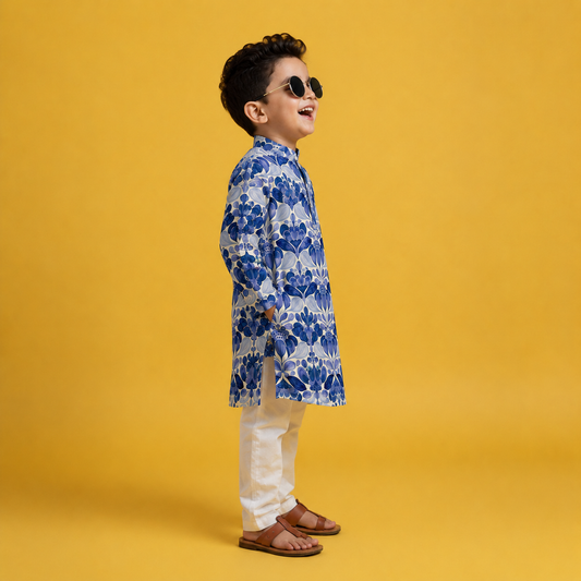 Indigo Heritage Kurta Set