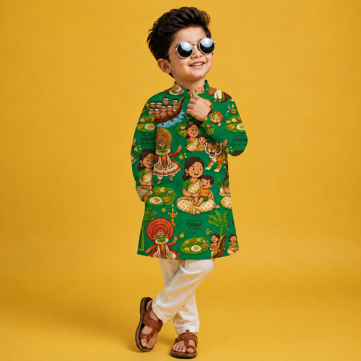 Pookalam Parade Kurta Set