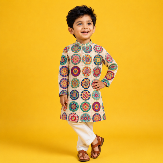 Little Rangoli Kurta Set