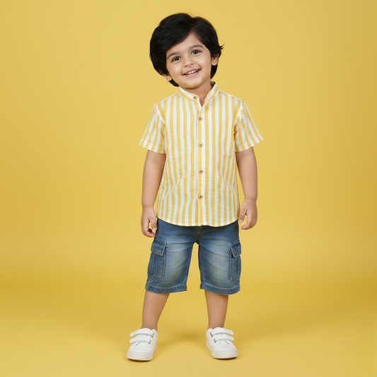 Yellow Stripe Kids Shirt