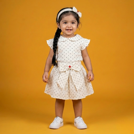 Dotted Heart Doll Skirt Set
