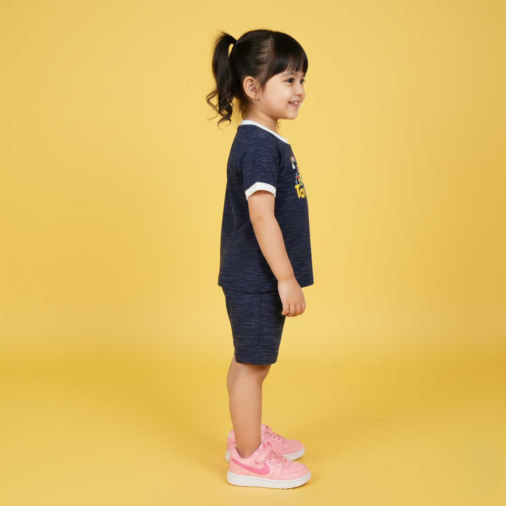 The "ToyKawin Blue Melange Co-ord Set