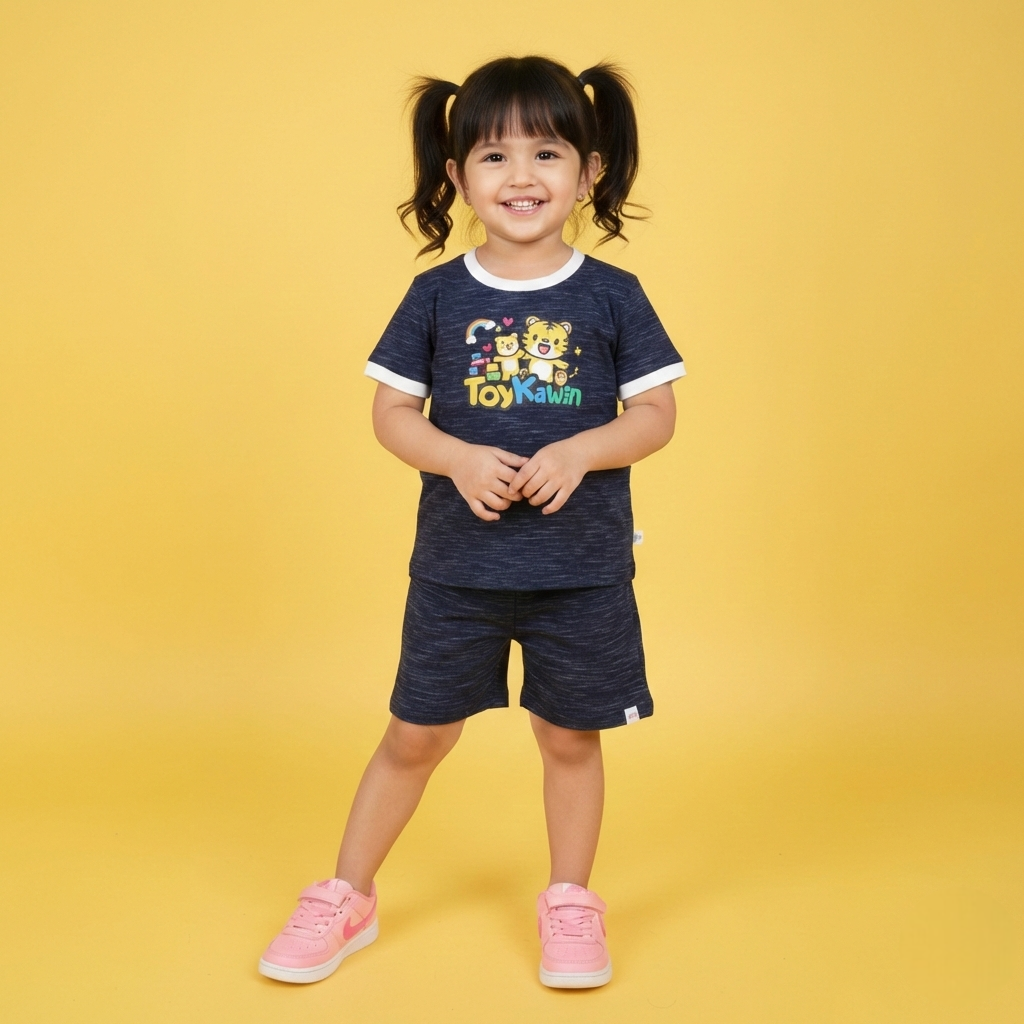 The "ToyKawin Blue Melange Co-ord Set