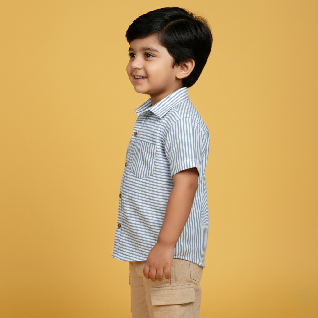 Summer Pinstripe Stripe Kids Shirt