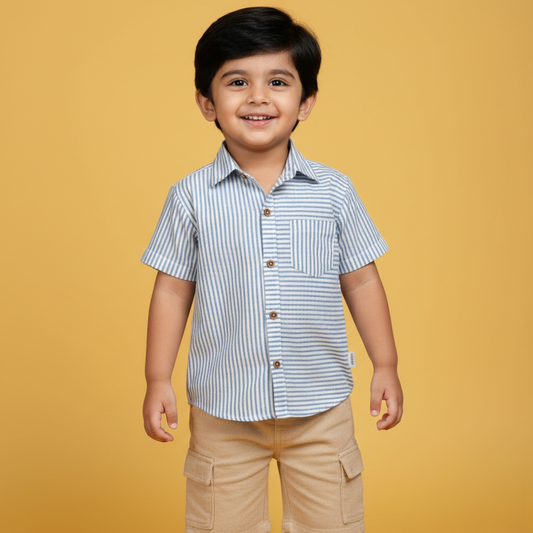 Summer Pinstripe Stripe Kids Shirt
