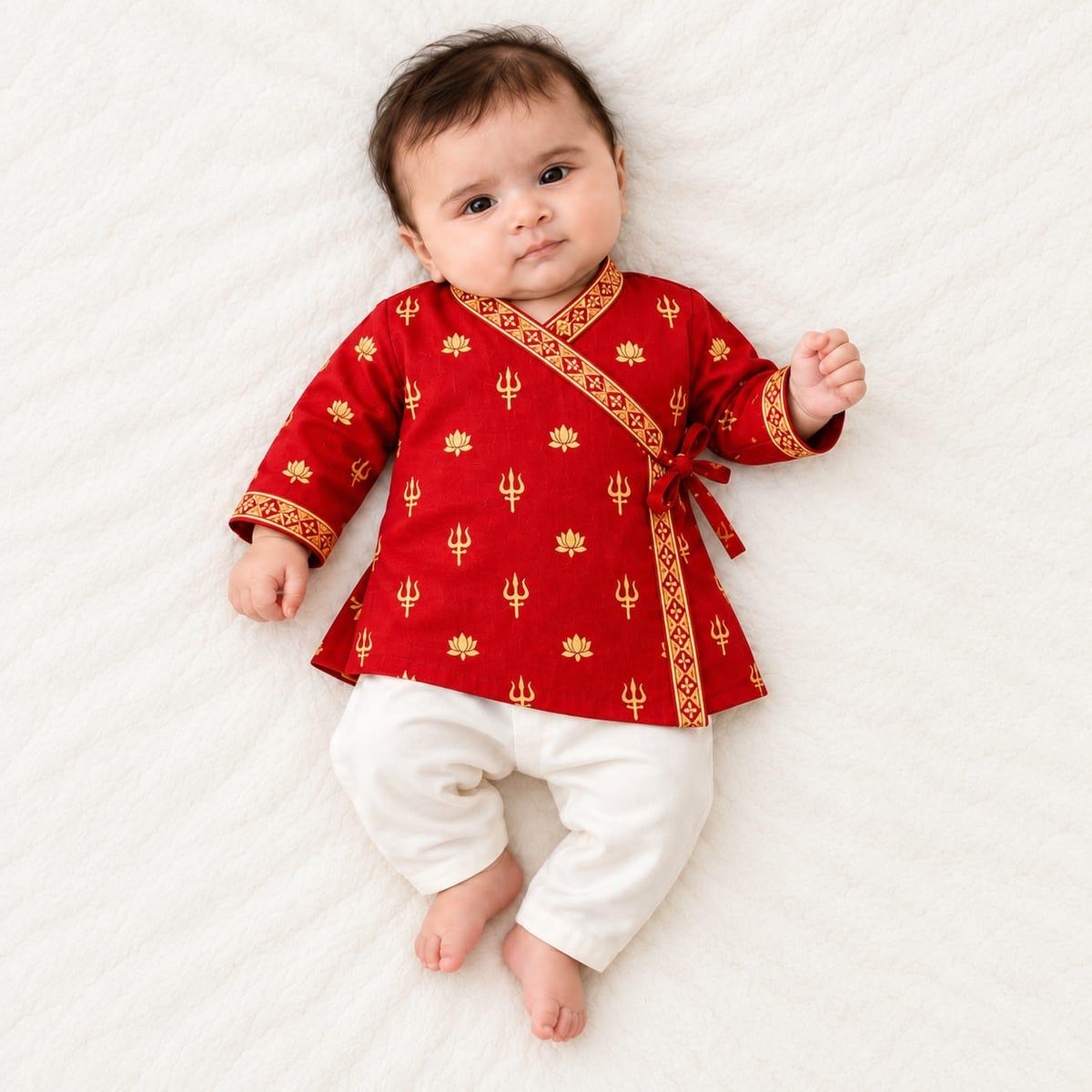Little Trishul – Baby Festive Angrakha Kurta Set