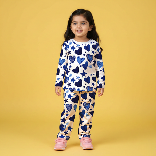 Blueberry Hearts T-shirt & Jogger Co-ord Set