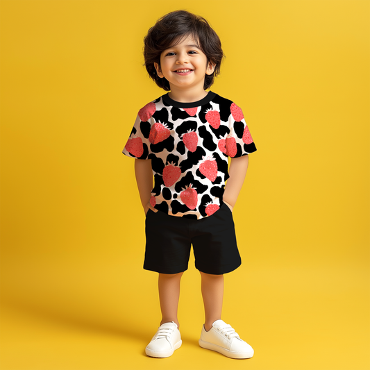 Strawberry T-shirt & Shorts Co-ord Set